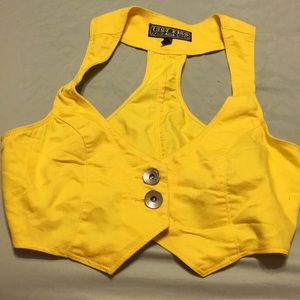 Yellow vest. Half length